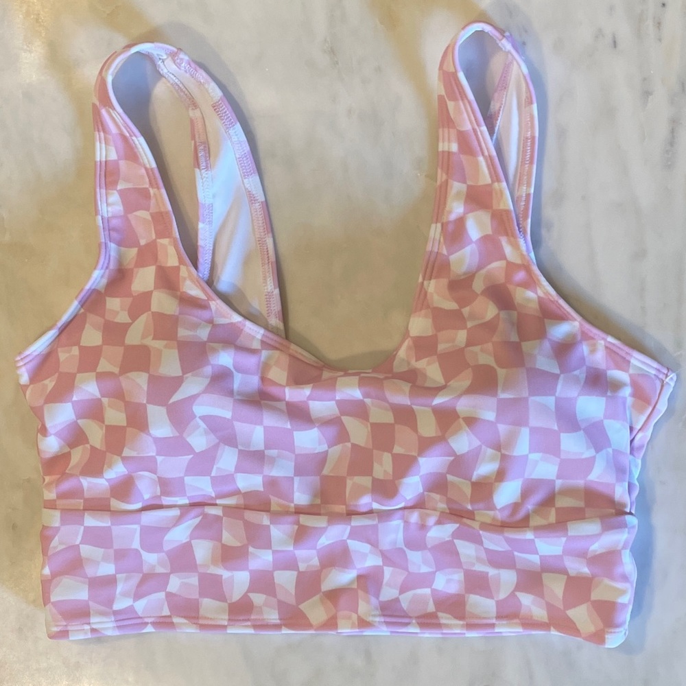 NWT Retro Long Line Bikini Top Size Medium